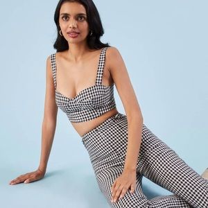 Reformation two piece. Gingham linen, size 2